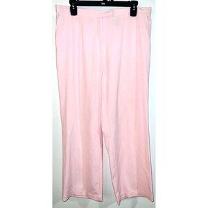 Sag Harbor Pink Womens Chino Pants Slash Pockets  Zip & Hook Size 14